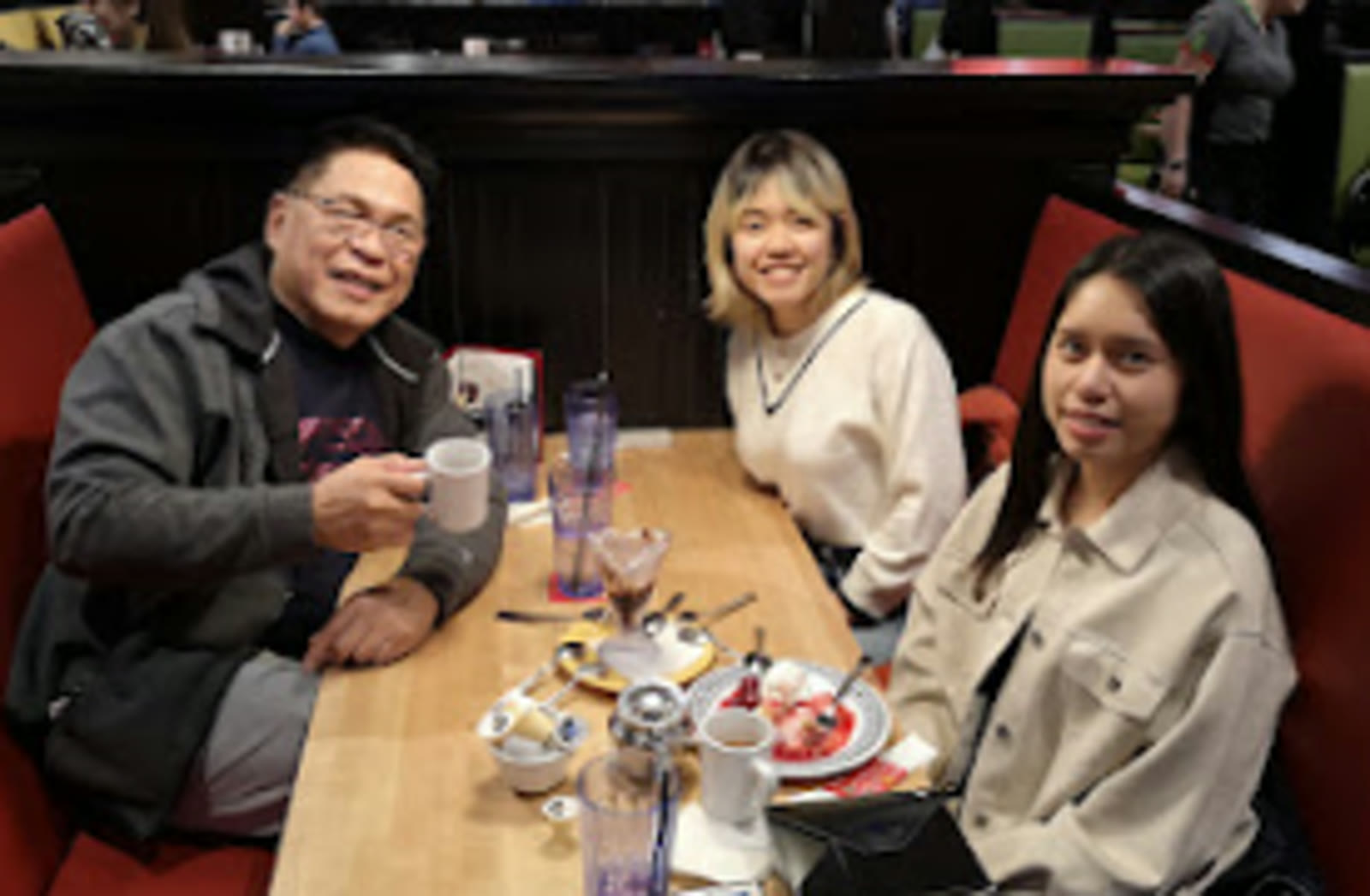 Dan, Vin & Talia dining in Kanata